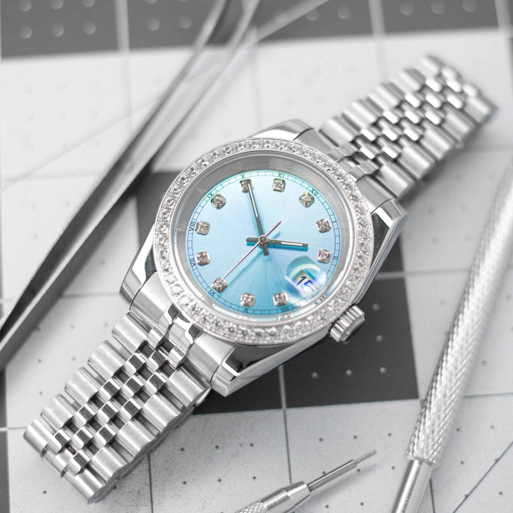 36mm Blue Sunburst Gem DJ 36mm - Chrono Canada