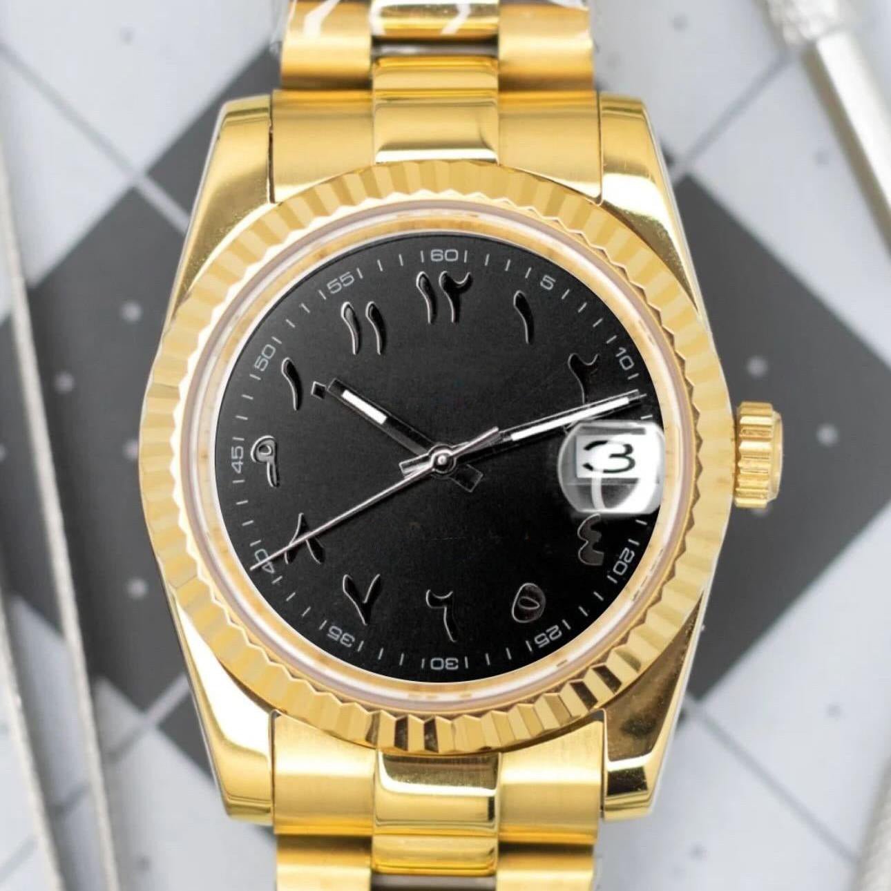 36mm Gold Arabic Obsidian DJ 36mm - Chrono Canada