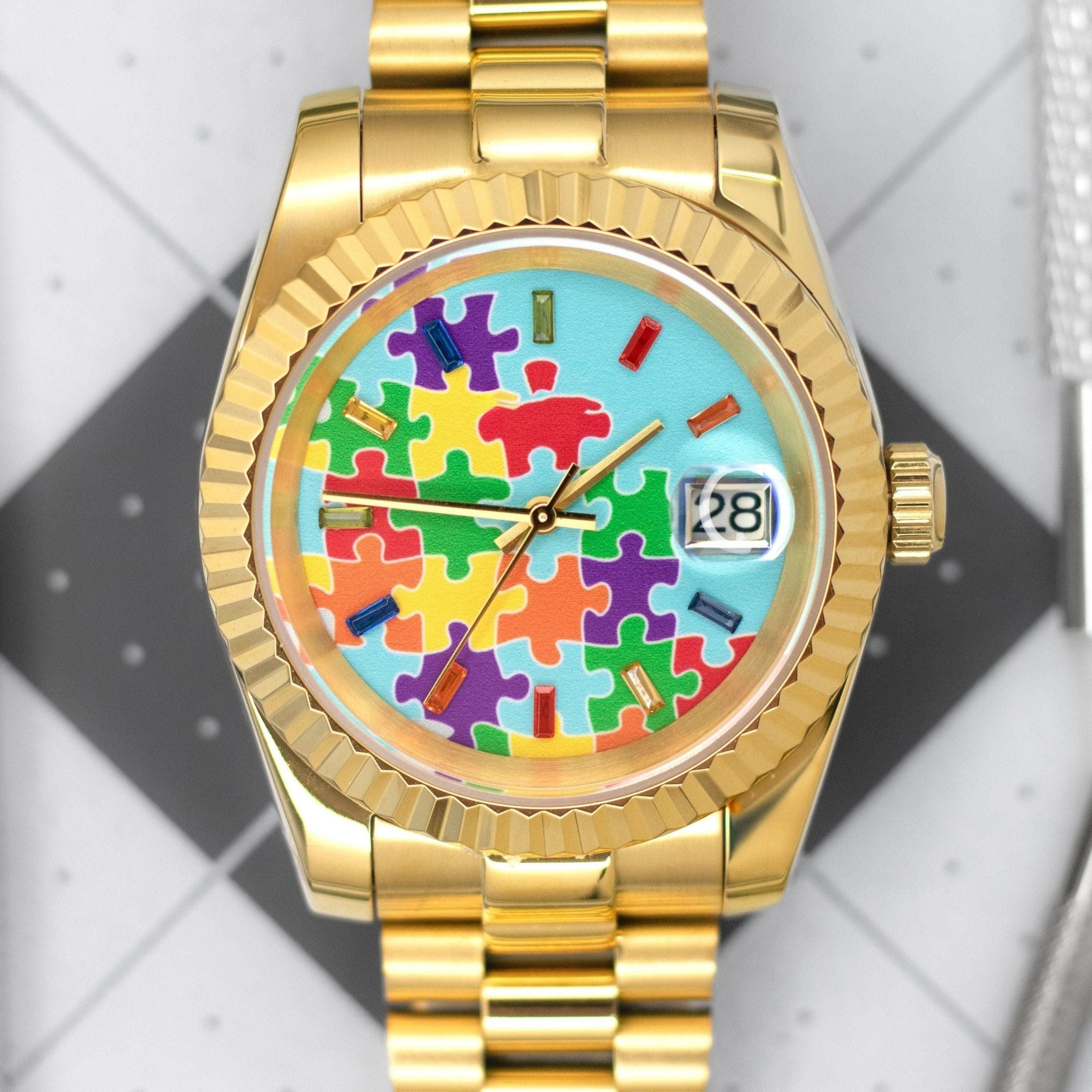 36mm Jigsaw Gold Gem DJ 36mm - Chrono Canada
