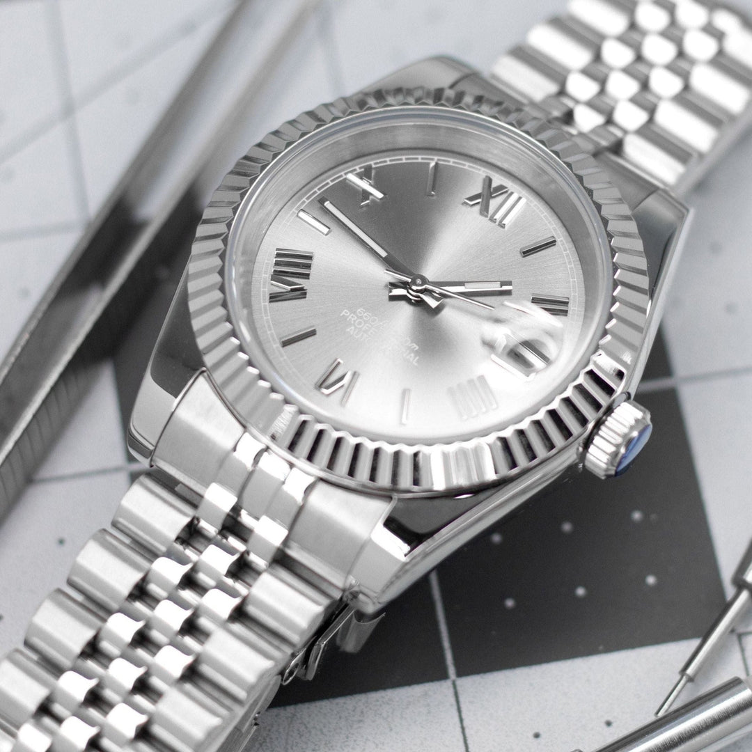 36mm Sunburst Roman Silver DJ 36mm - Chrono Canada