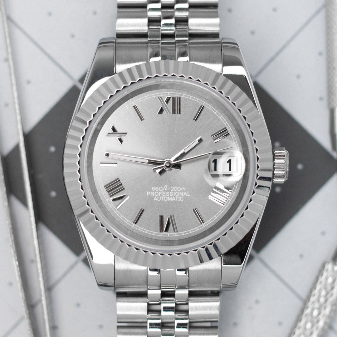 36mm Sunburst Roman Silver DJ 36mm - Chrono Canada