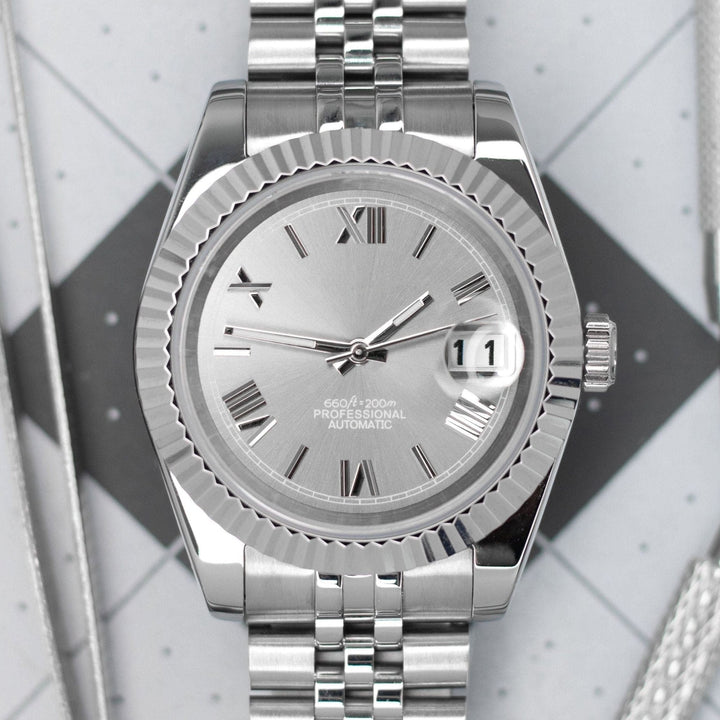 36mm Sunburst Roman Silver DJ 36mm - Chrono Canada