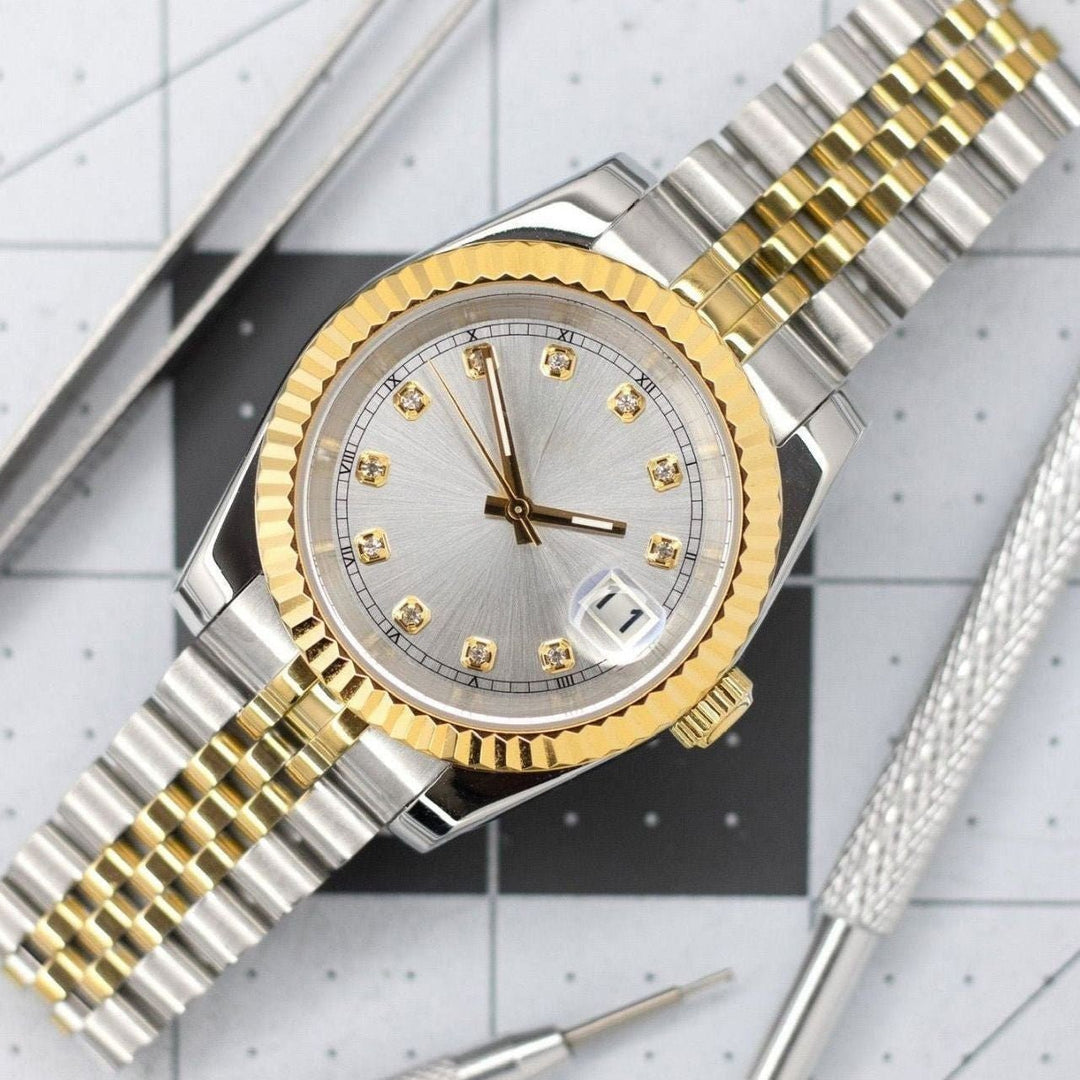 36mm Sunburst Silver Gem DJ 36mm - Chrono Canada