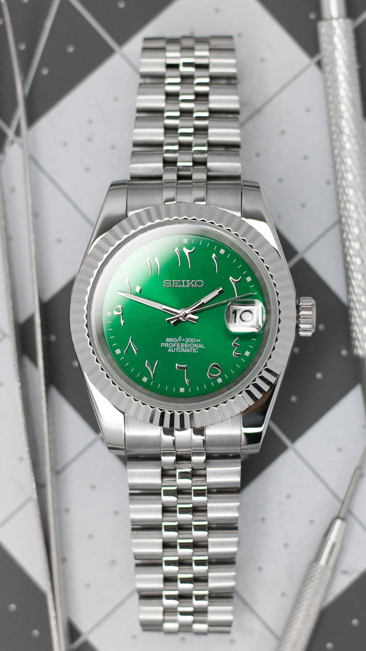 Green Silver Arabic 36MM