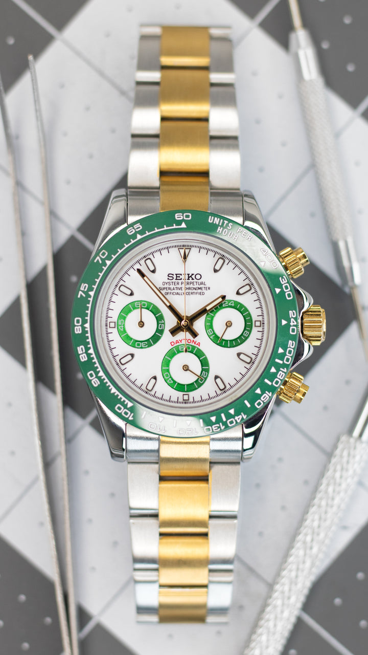 Two Tone Panda Chronograph