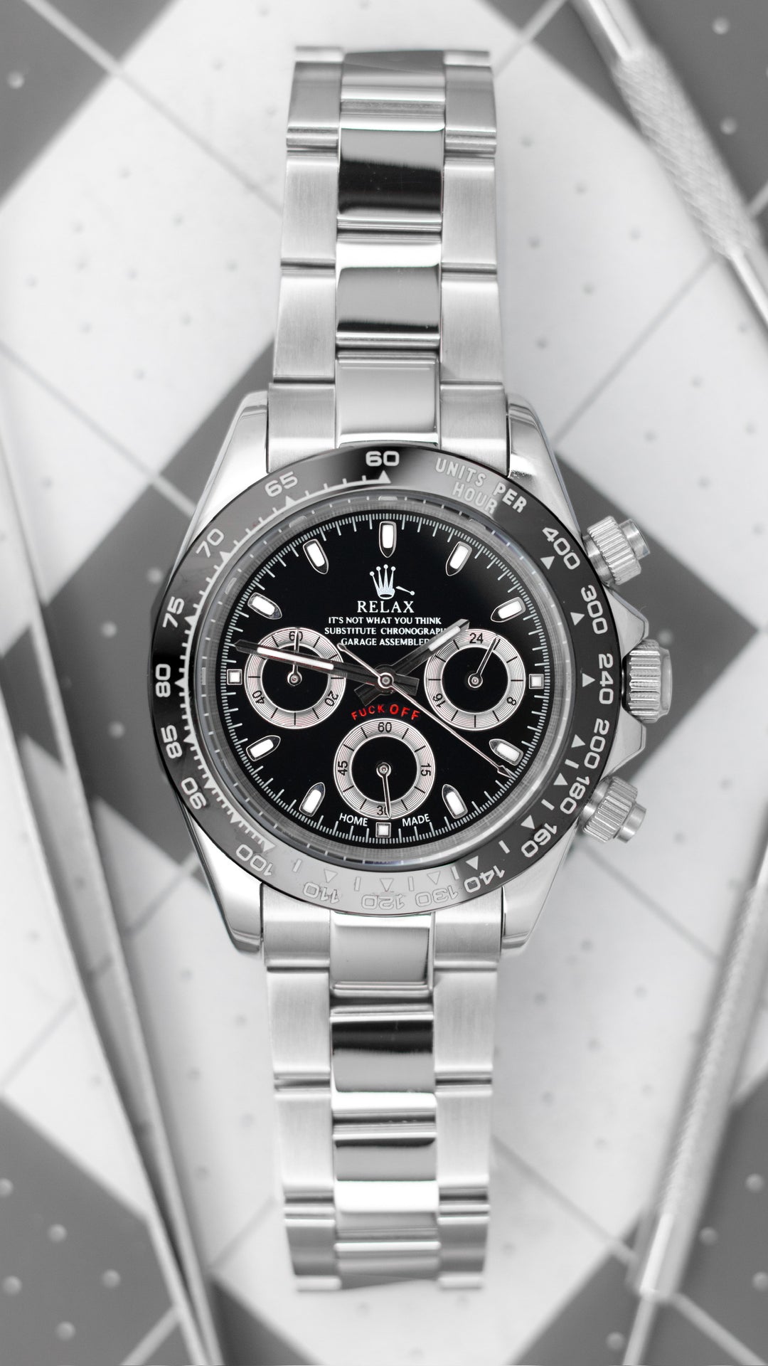 Relax F ‘Em Black Chronograph