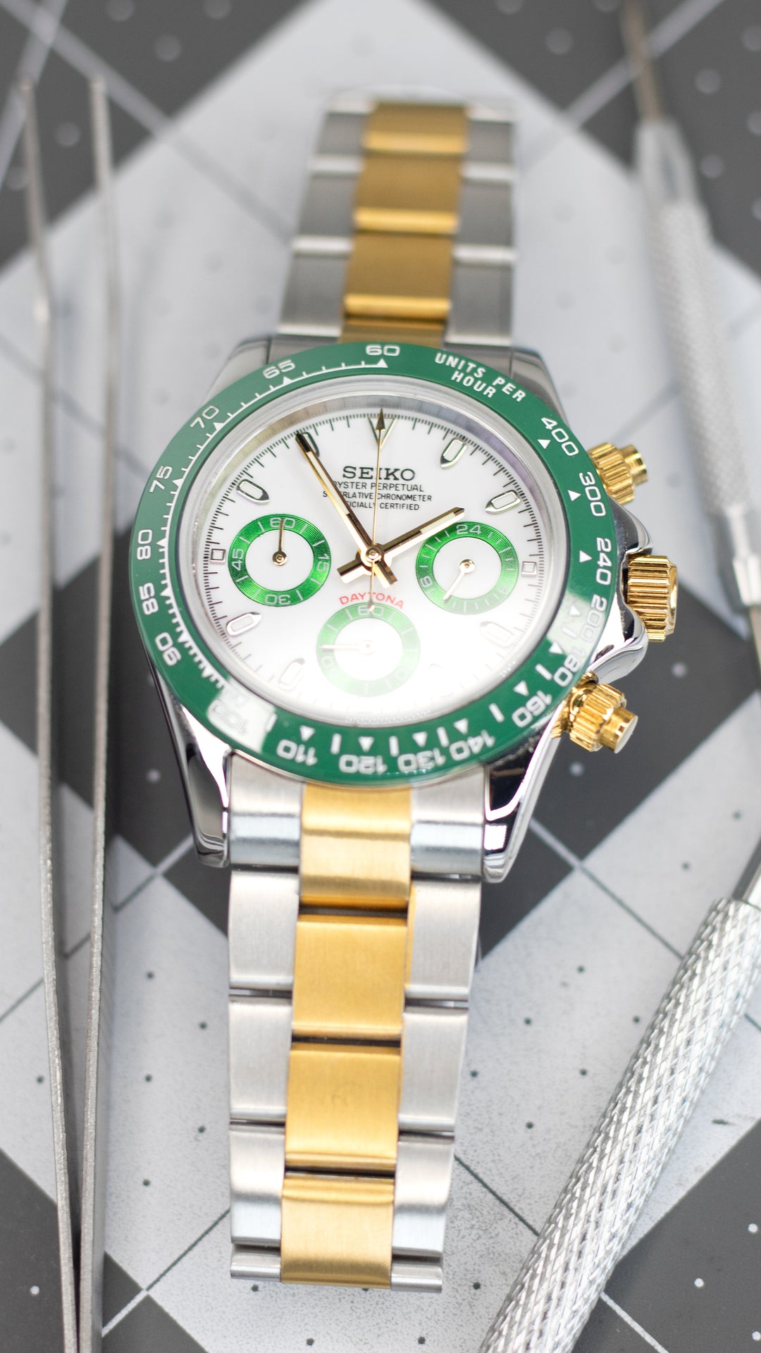 Two Tone Panda Chronograph