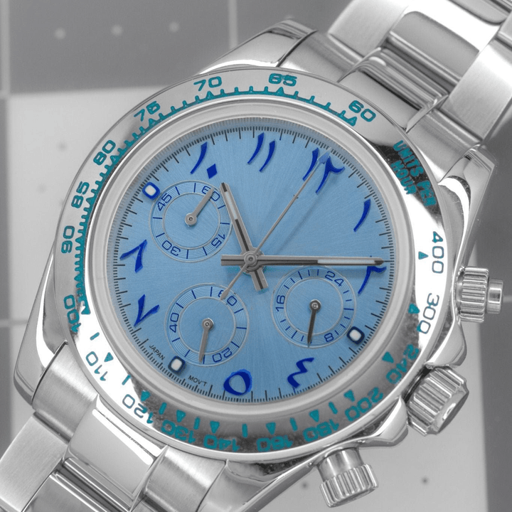 Arabic Blue Chrome Chronograph - Chrono Canada