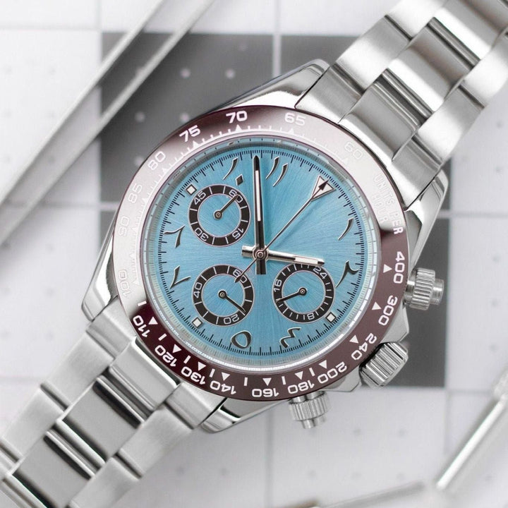 Arabic Blue Shine Chronograph - Chrono Canada