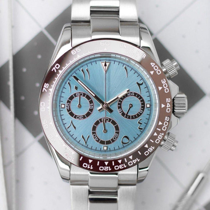Arabic Blue Shine Chronograph - Chrono Canada