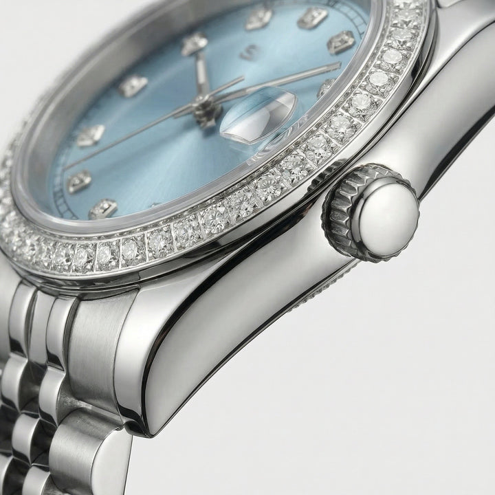 Blue Sunburst Gem DJ (36mm) - Chrono Canada