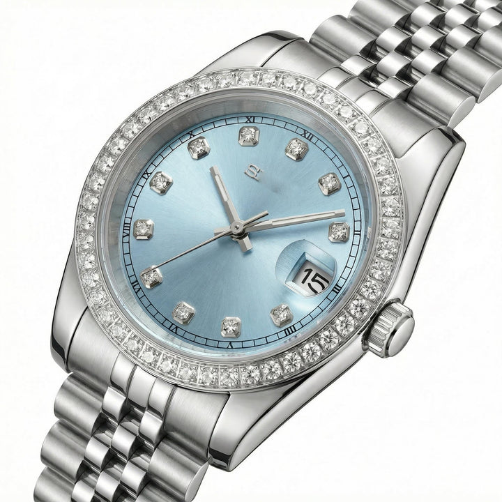 Blue Sunburst Gem DJ (36mm) - Chrono Canada