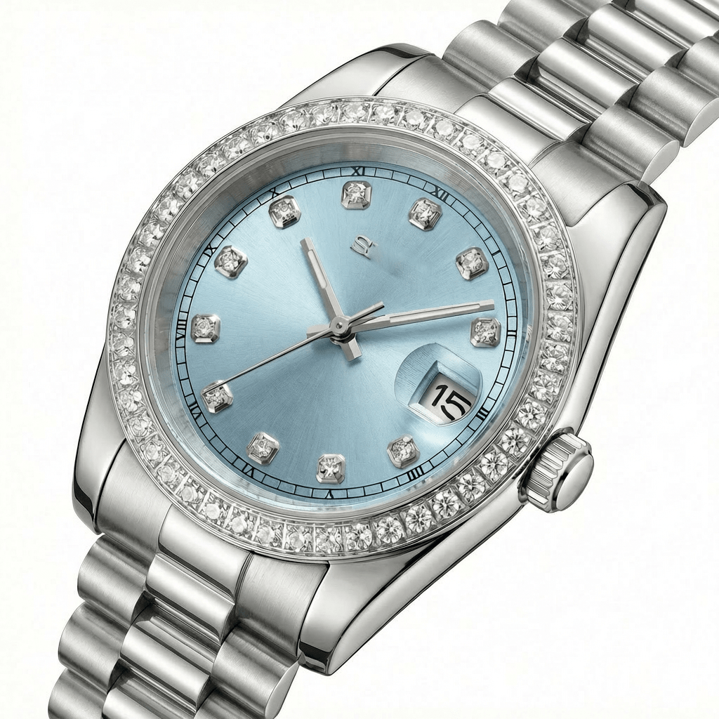 Blue Sunburst Gem DJ (36mm) - Chrono Canada