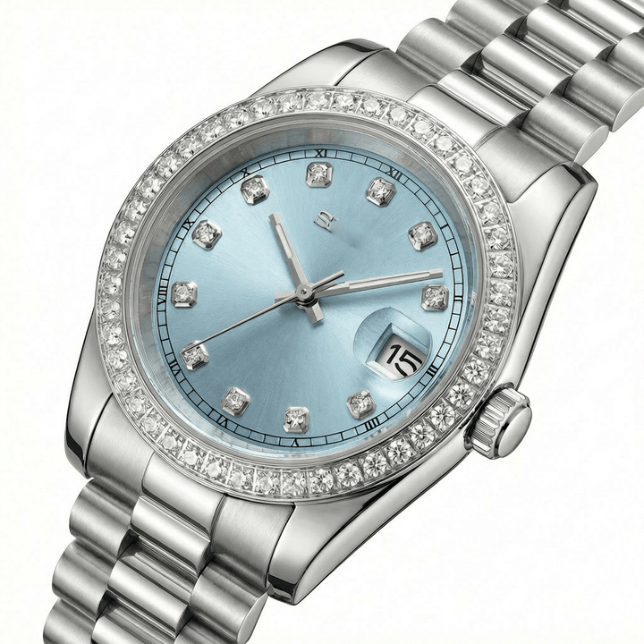 Blue Sunburst Gem DJ (36mm) - Chrono Canada