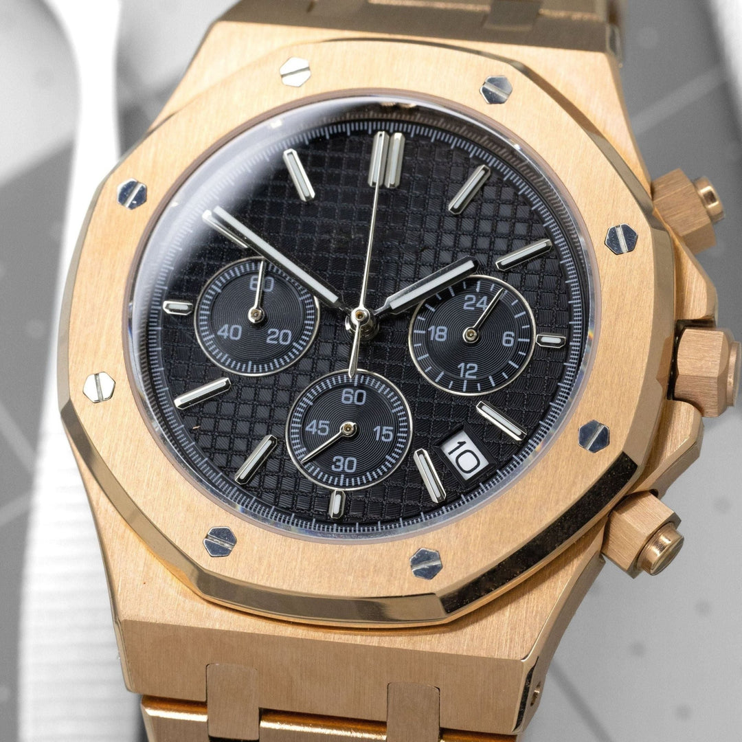 Crown Black Rose Oak Chronograph - Chrono Canada