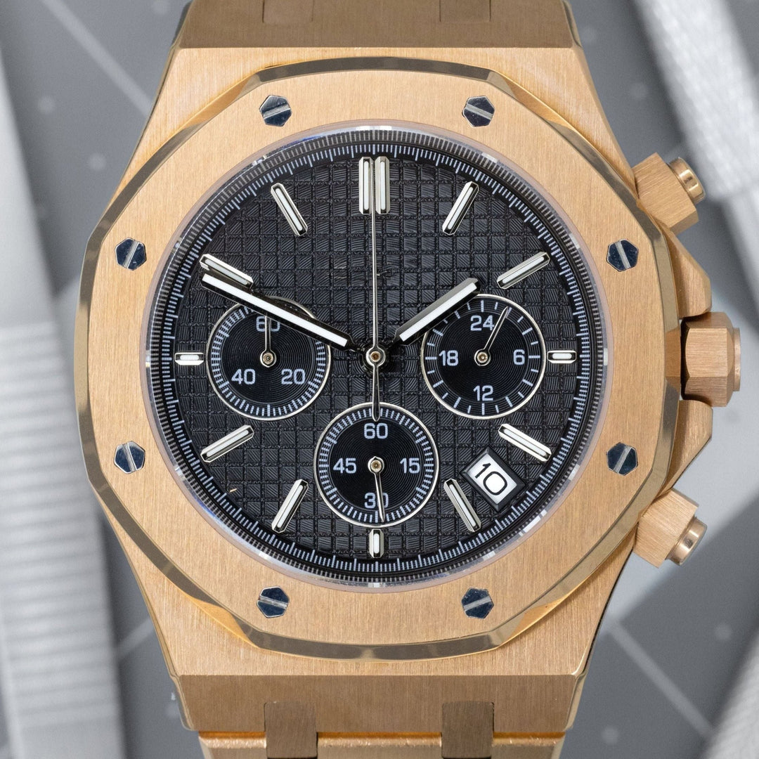 Crown Black Rose Oak Chronograph - Chrono Canada