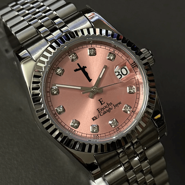 Custom Pink Gem Cross - Chrono Canada