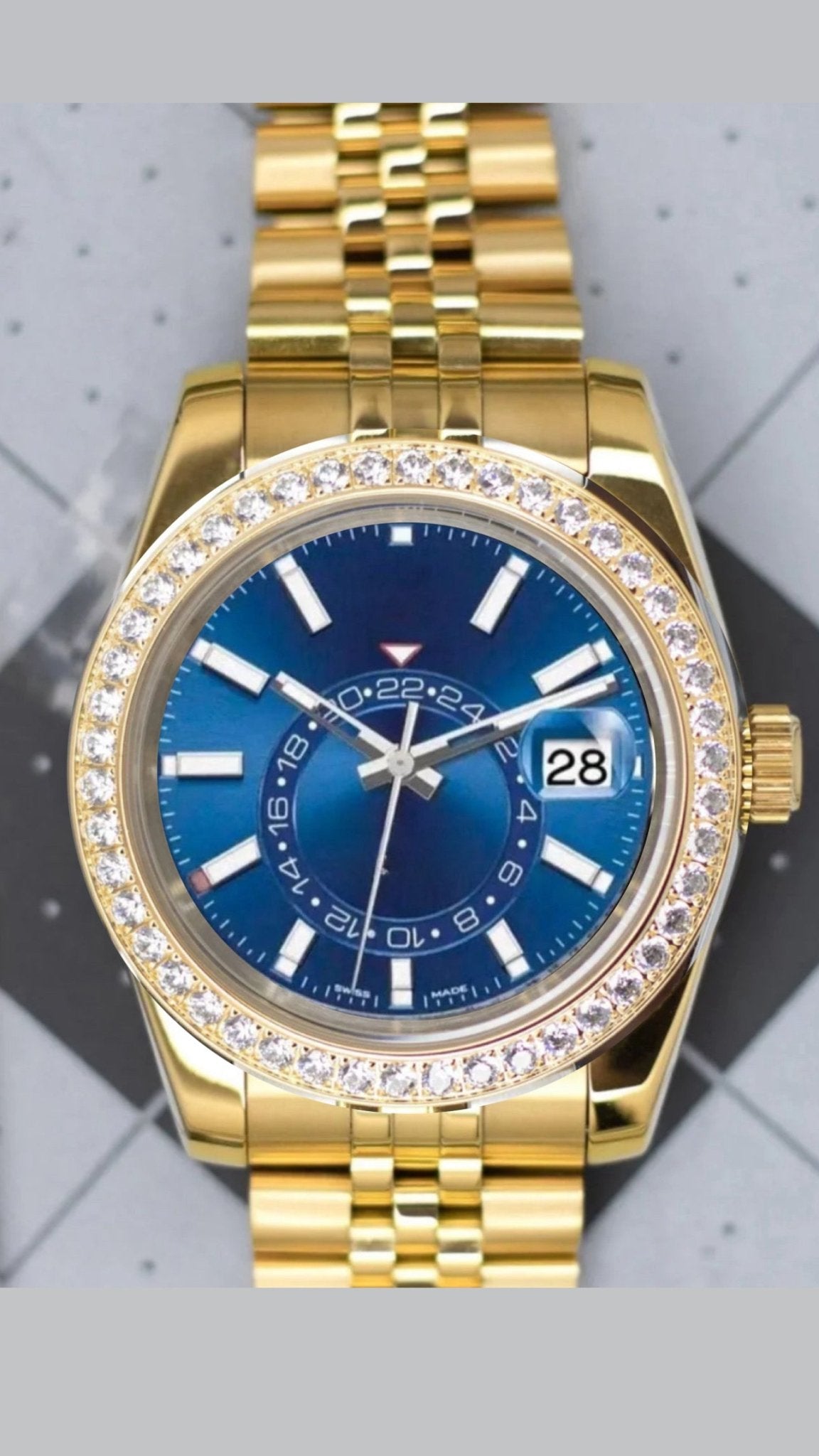 (GEM) 36mm Gold Blue Sky DJ 36mm - Chrono Canada