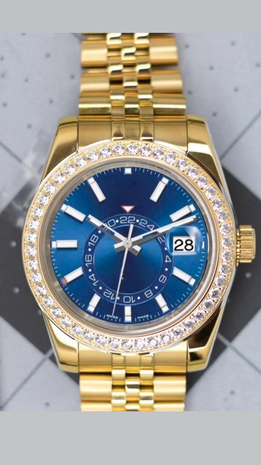 (GEM) 36mm Gold Blue Sky DJ 36mm - Chrono Canada