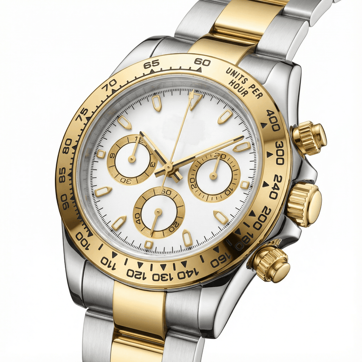 Gold 2 - Tone Panda Chronograph - Chrono Canada