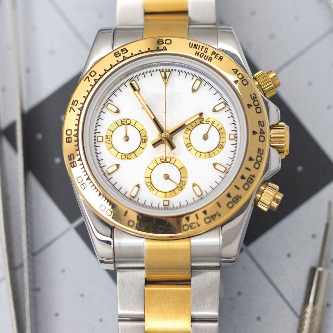 Gold 2 - Tone Panda Chronograph - Chrono Canada