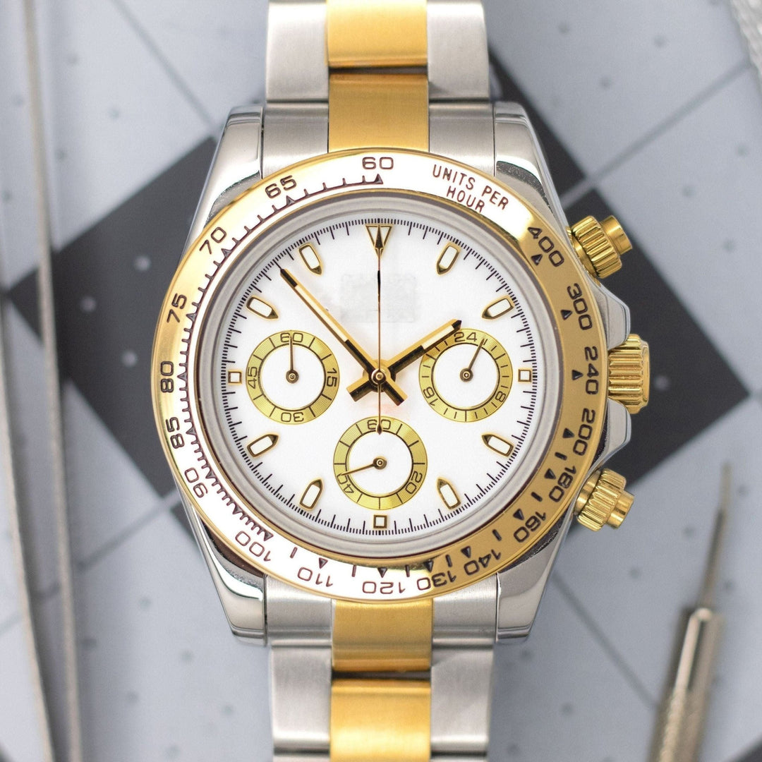 Gold 2 - Tone Panda Chronograph - Chrono Canada