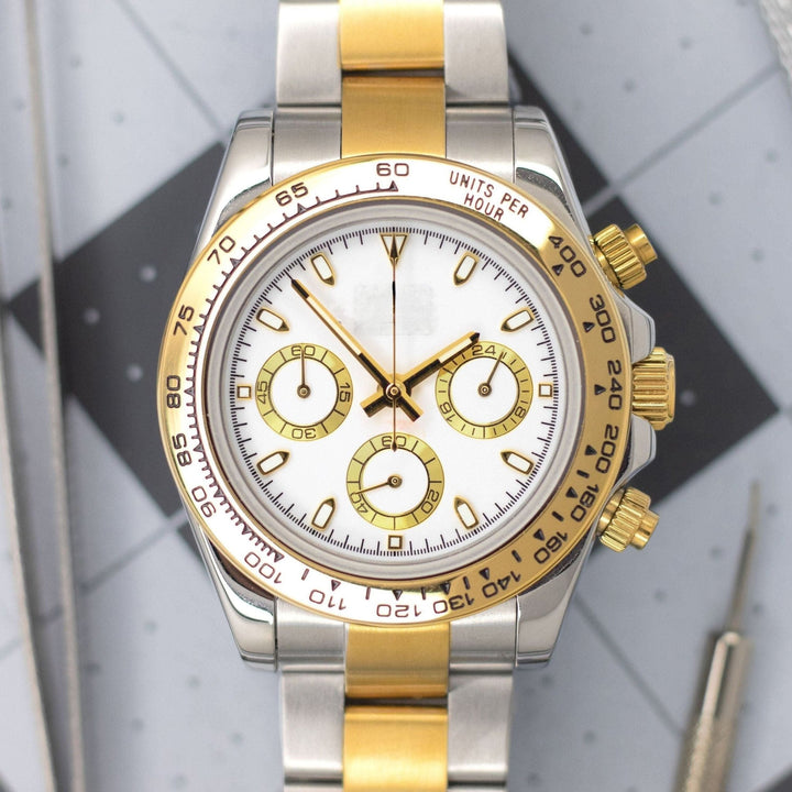 Gold 2 - Tone Panda Chronograph - Chrono Canada