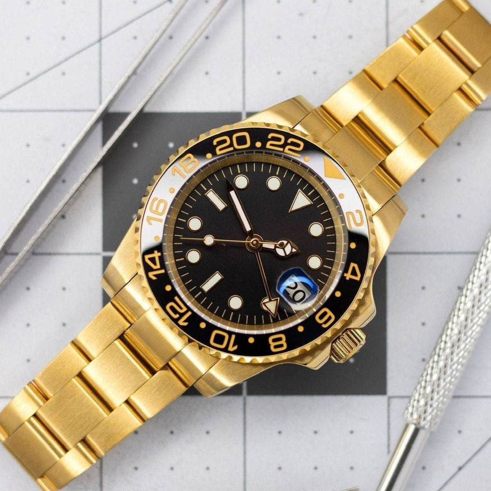 Gold Black GMT - Chrono Canada