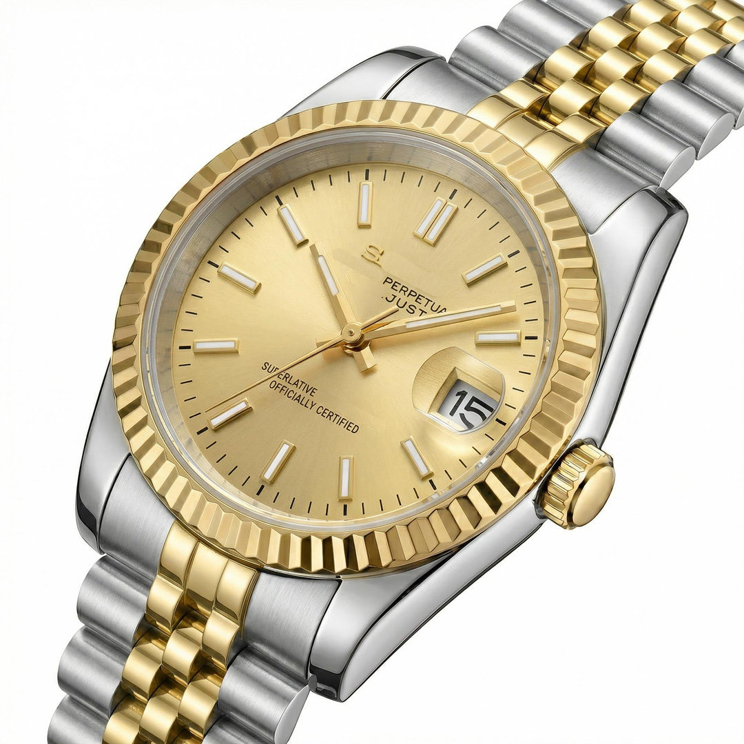 Golden Sunburst DJ (36mm) - Chrono Canada