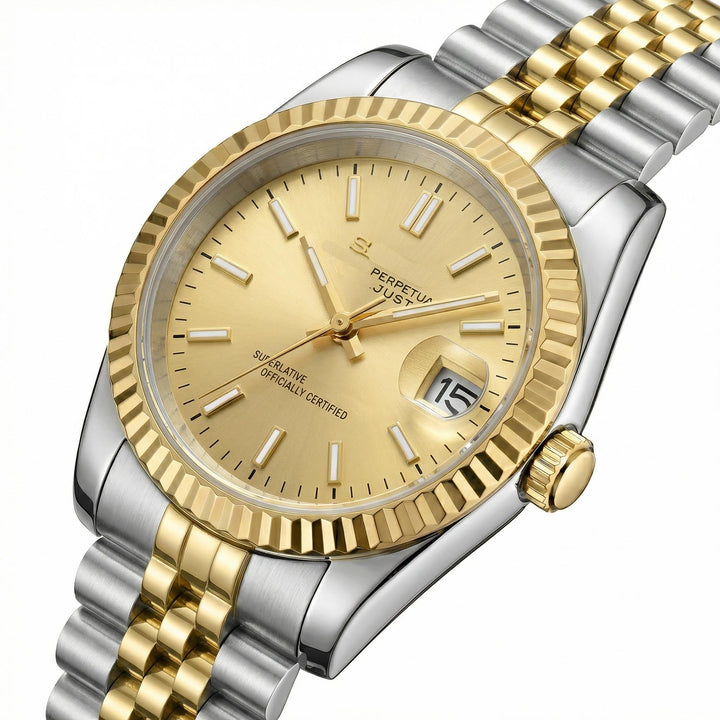 Golden Sunburst DJ (36mm) - Chrono Canada
