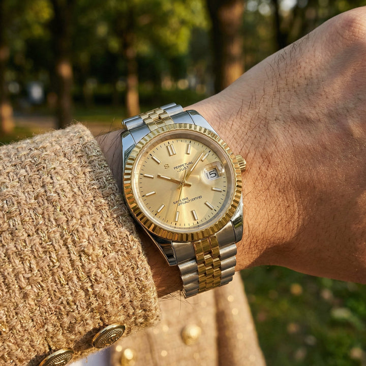 Golden Sunburst DJ (36mm) - Chrono Canada