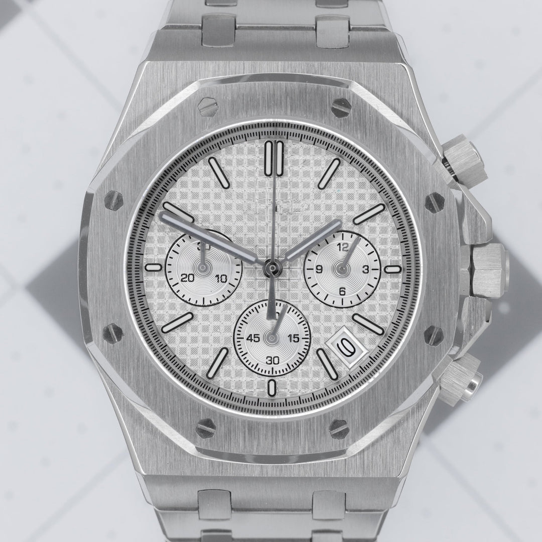Oak Chronograph (White) - Chrono Canada