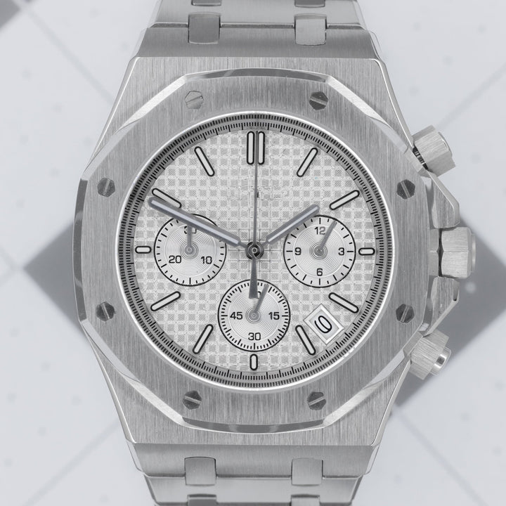 Oak Chronograph (White) - Chrono Canada