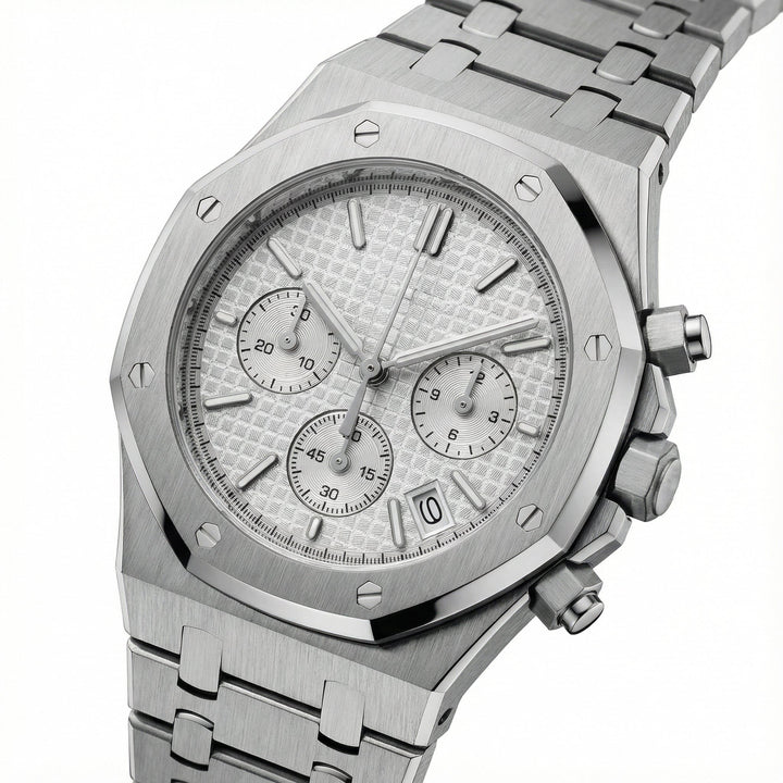 Oak Chronograph (White) - Chrono Canada