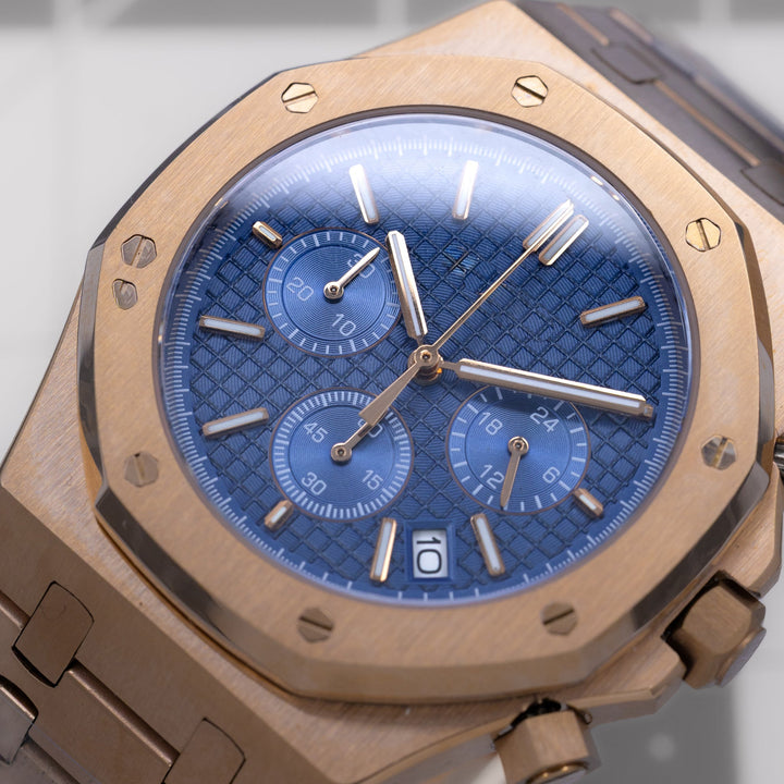 Oak Rose Chronograph Blue - Chrono Canada