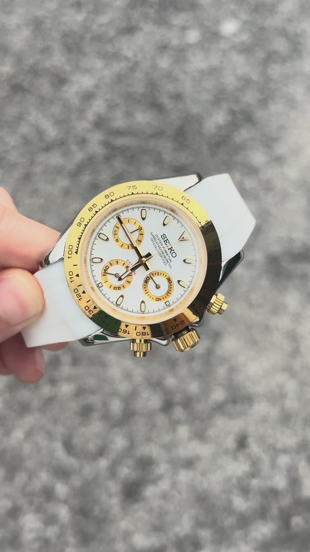 Gold 2-Tone Panda Chronograph