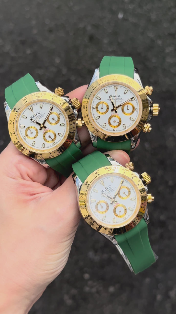Gold 2-Tone Panda Chronograph