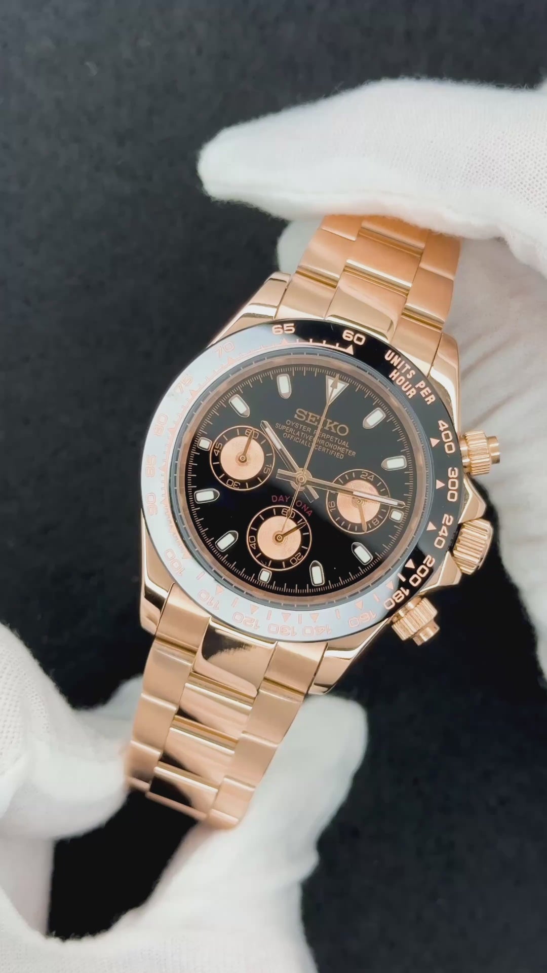 Rose Black Chronograph