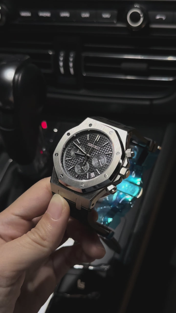 Oak chronograph Black Silver