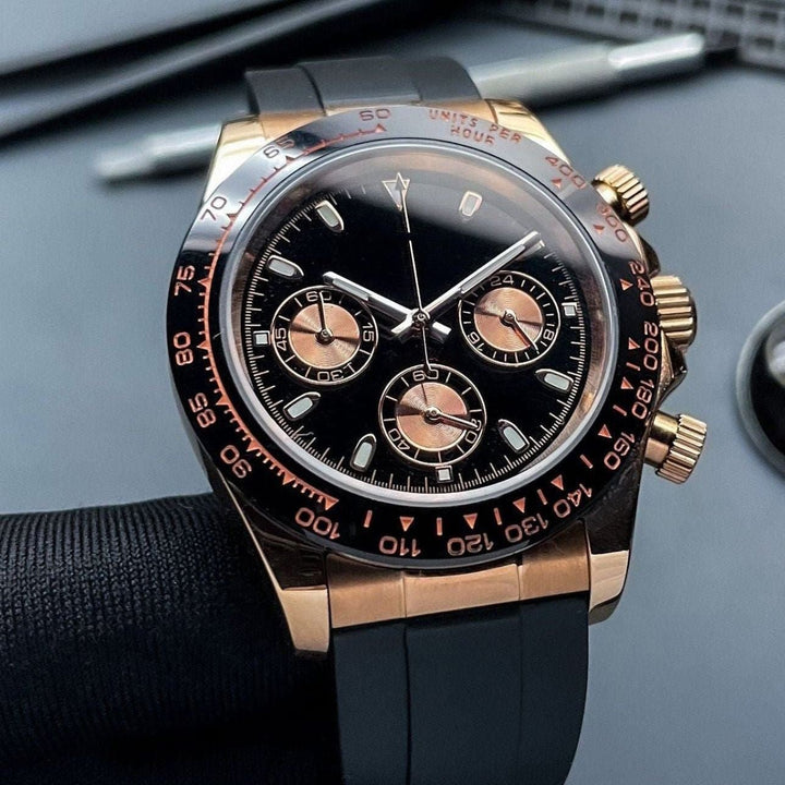 Rose Black Chronograph - Chrono Canada