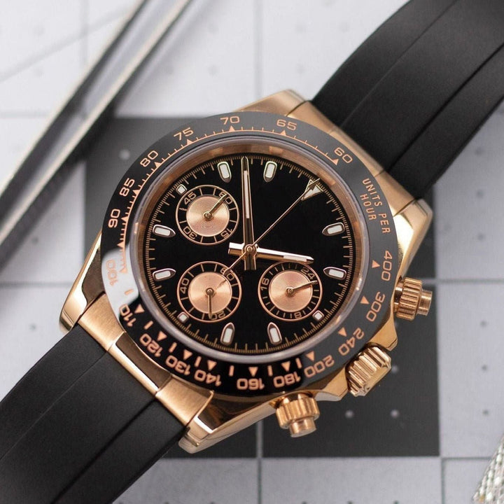 Rose Black Chronograph - Chrono Canada