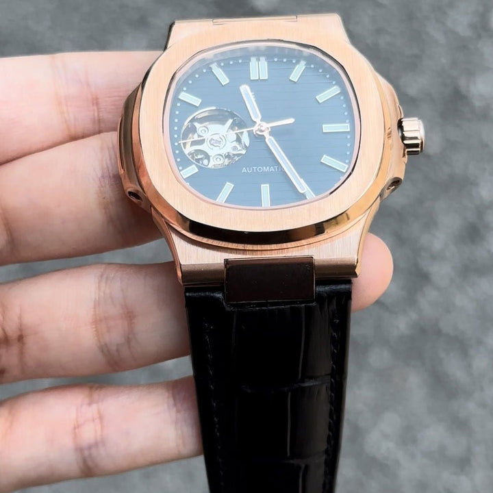 Rose Leather Skeleton Naut - Chrono Canada