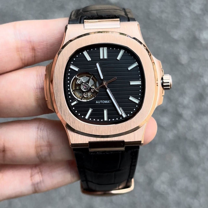 Rose Leather Skeleton Naut - Chrono Canada