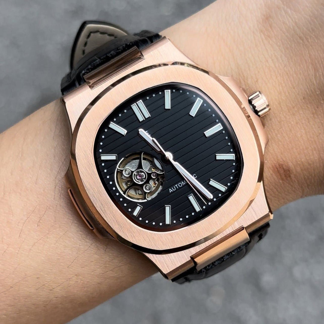 Rose Leather Skeleton Naut - Chrono Canada