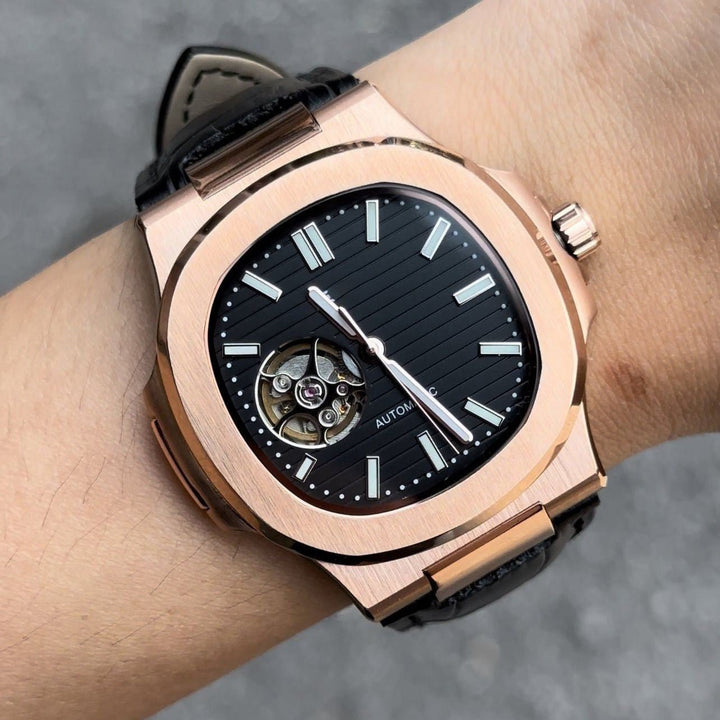 Rose Leather Skeleton Naut - Chrono Canada