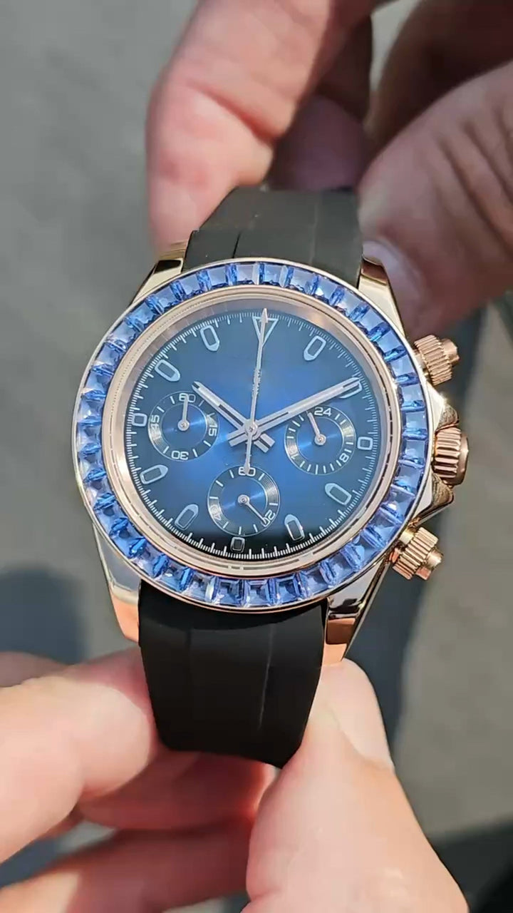 Royal Blue Gem Chronograph - Chrono Canada