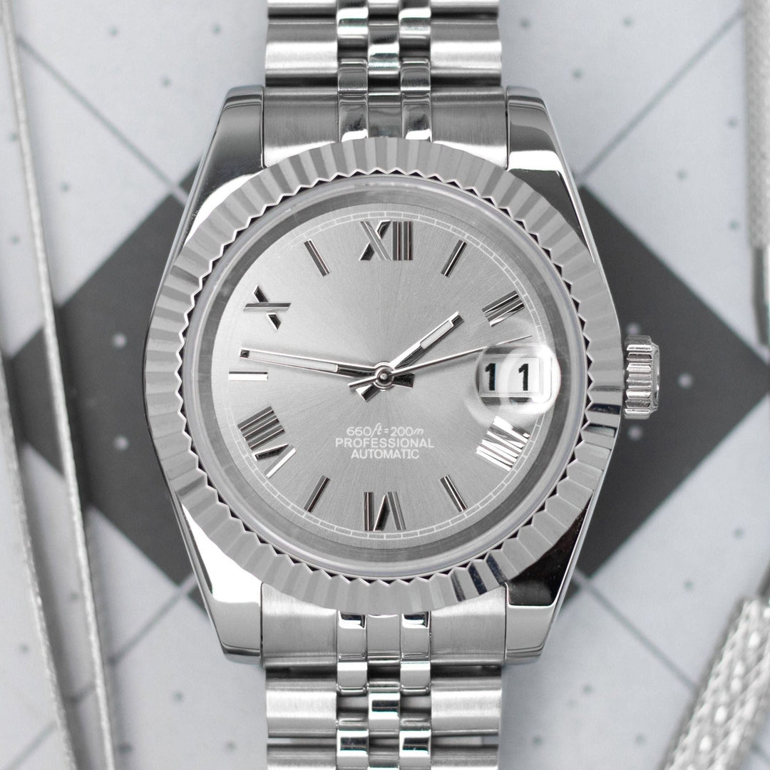 Sunburst Roman Silver DJ - Chrono Canada