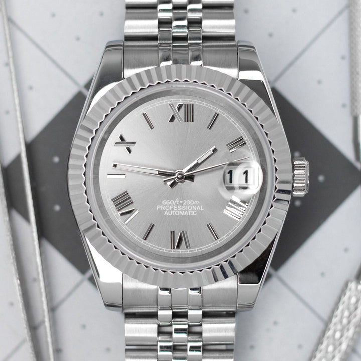 Sunburst Roman Silver DJ - Chrono Canada