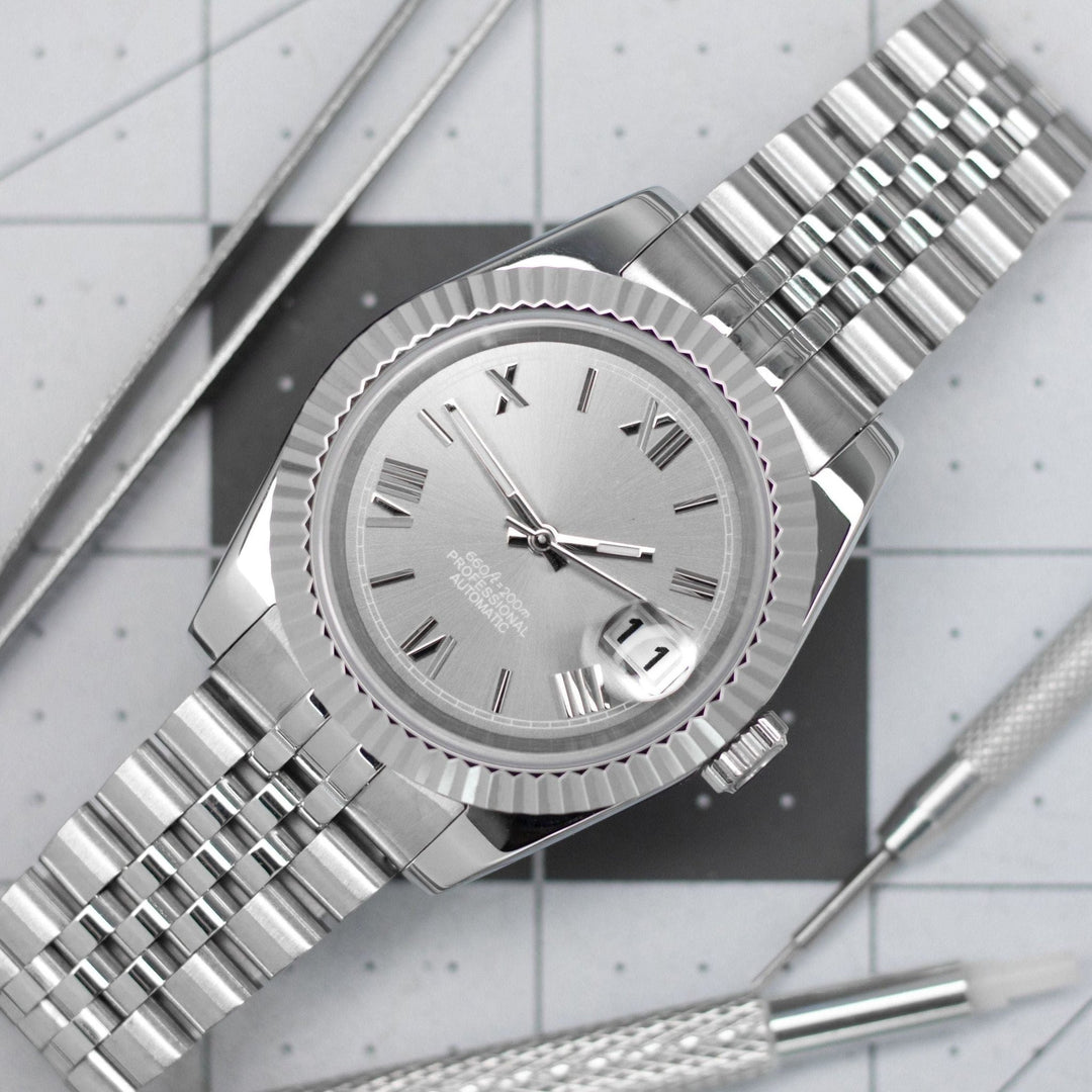 Sunburst Roman Silver DJ - Chrono Canada