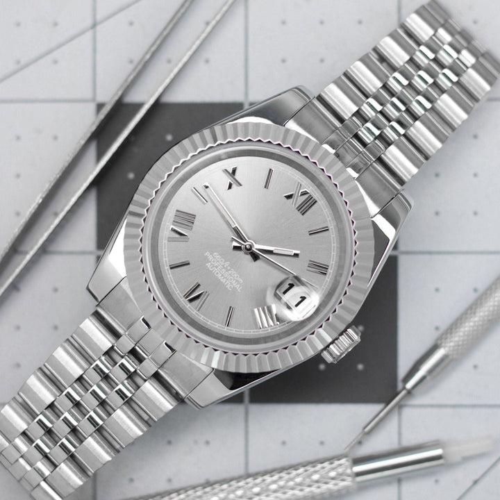 Sunburst Roman Silver DJ - Chrono Canada